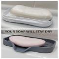 1 pcs White Silicone Soap Tray - Self Draining Soap Dish - Soap Holder Self Draining - Soap Dish for Bar Soap - Soap Dishes That Drain - Soap Dish for Sink - Organizer for Bathroom end Kitchen..