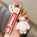 Baymax Keychains Cartoon Big Hero Six Doll Pendant Key Chains Fashion Cute Small Gift Disney Series Keyring Accessories. 