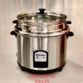 MIyako 2.8 Liter Automatic Rice Cooker - Double Pot with Glass Lid - ASL-28-YLD. 