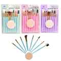 Makeup Brush Kit - 9 Pieces - with puff. 