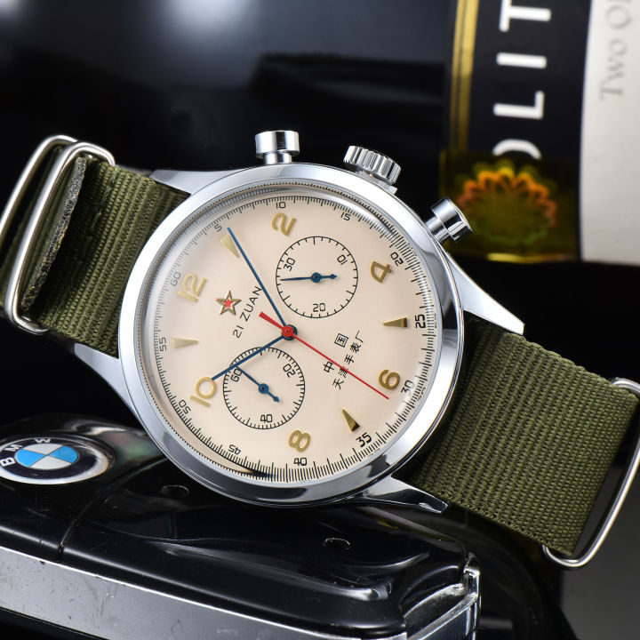 HEMUDU China Aviator Seagull 1963 Chronograph Mechanical Watch For Men ST1901 Movement Military Pilot Manual Mechanical Watches Daraz .bd