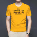I am muslim_Black Soft & Comfortable Cotton Half Sleeve & Round Collar T-Shirt For Men - Comfort for Everyday Wear. 