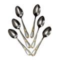 Stainless Steel Spoon Set - 6 Pcs Multi Design. 
