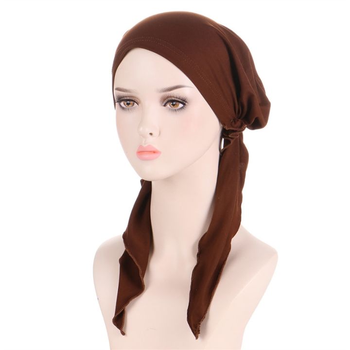 Muslim%20Hijab%20Turban%20Hat%20for%20Women%20Girls%20Baseball%20Cap%20Sun%20Hats%20Headscarf%20Scarf%20Cap%20Solid%20Color%20Fashion%20Women%20Soft%20Underscarves%20-%20Image%202