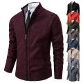 2023 New fashion men's knitted sweater cardigan Joker comfortable warm casual coat. 