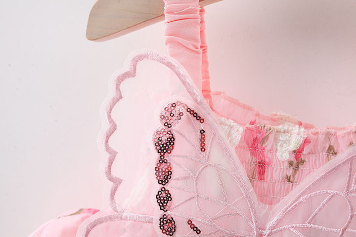 (0-3%20Years%20Old%20Girls)%20Summer%20New%20Girls%20Dress%20Flower%20Pattern%20Sweet%20Princess%20Dress%20Birthday%20Party%20Dress%20Butterfly%20Wings%20Pompadour%20Dress%20-%20Image%204