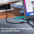 2PCS USB C Adapter LED Display PD 100W Male to Female Fast Power Meter Tester, USB-C Charger Monitor Extender Adapter, Easy to Use. 