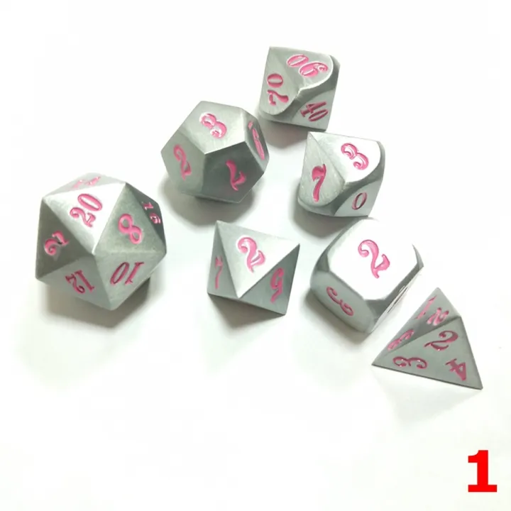 7pcs/set%20Polyhedral%20Metal%20Dice%20Set%20RPG%20T&G%20Waring%20Game%20Dungeons%20and%20Dragons%20Pink%20Blue%20Black%20-%20Image%204