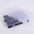Clear Jewelry Box 24 Grids Plastic Bead Storage Container Earrings Organizer. 