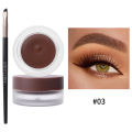 Multifunctional Solid Eyeliner Cream Waterproof Long Lasting Brown Black Gel Eyeliner with Brush Eyes Cosmetics.