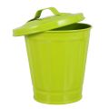 Can Trash Bin Mini Garbage Waste Lid Desktop Metal Desk Container Basket Bucket Tiny Pot Countertop Flower Storage Cans Paper. 