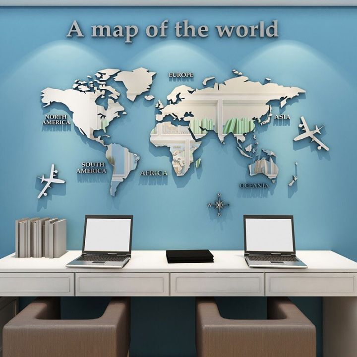 %E3%80%90Fashion%E3%80%913d%20Wall%20Solid%20Acrylic%20World%20Map%20For%20Living%20Room%20Office%20Home%20Decor%20World%20Map%20Wall%20Decals%20Mural%20For%20Kid%20-%20Image%203