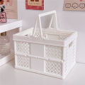 【Limited edition】 New Style Mini Folding Storage Box Multifunction Foldable Basket Desktop Portable Storage Basket.