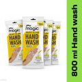 Godrej Magic Handwash Refill (Pack of 4) 9 gm - Lime Aloe Vera (Makes 800ml of Handwash). 