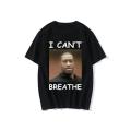 I Can Breathe George Floyd White Geek Letter Printed T-shirt Women's Casual Loose T-shirt Large Unisex Top 77899.