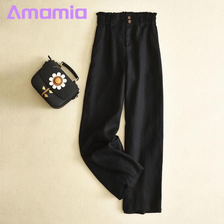Amamia%20Loose%20Trousers%20Pockets%20Office%20Lady%20Straight%20Wide%20Leg%20Trousers%20-%20Image%206