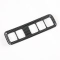 for Nissan Navara NP300 2016-2021 Carbon Fibre Car Headlight Switch Button Cover & Copilot G Box Handle Bowl Cover. 
