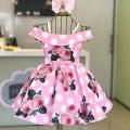 Baby Girl Floral Clothes Newborn Ruffle Short Sleeve Dress. 