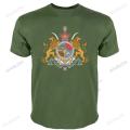 men O-neck summer short sleeve Arms of Iranian Shahs T shirt iran 1979 arms of arms persia lion shah crown fashion tee-shirt.