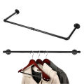 Bedroom Garment Home Rail Detachable Multipurpose Wall Mounted Industrial Pipe Clothes Rack Space Saving Hanging Shelf. 