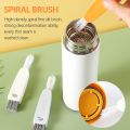 Beauty Nymph 3 in 1 Bottle Cap Detail Brush Multipurpose Bottle Gap Cleaner Brush for Insulation Cup Cover Groove Gap Deep Detail Cleaning Brushes Tool (White). 