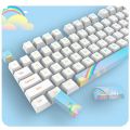0 Key Rainbow PBT Keycap Cherry Outline Mechanical Keyboard Set.