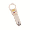 Cute Cartoon Nail Clippers Creative Bear Bow Animal Fingernail Cutter Cream Color Folding Anti-splash Manicure Nail Scissors. 