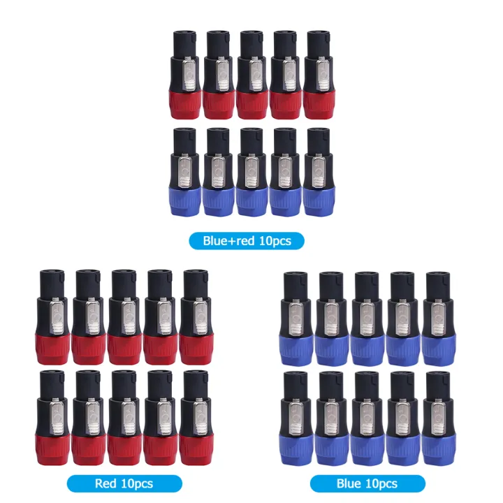 20/10pcs%20Speaker%20Connectors%204%20Pole%204%20Pin%20Male%20Audio%20Cable%20Adapter%20Speakon%20ABS%20Shell%20Jack%20Accessories%20Ohm%20Plug%20For%20Neutrik%20NL4FC%20-%20Image%202