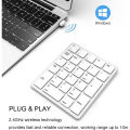 Wireless Numeric Keypad 26-key portable 2.4 GHz Numeric Keypad for Finance and Accounting for Windows. 