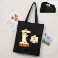 (New) cartoon canvas tote bag women men Wanita shoulderbags Lady handbags fashion shopping bags school booksbag tuition bag. 