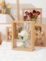 Wood Dried Flower Picture Frame Home Decor Transparent Picture Frame. 