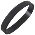 3X Fashion Silicone Rubber Elasticity Wristband Wrist Band Cuff Bracelet Bangle Black.