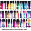 Kanekalon Jumbo Braid Hair 24inch Crotchet Braids Pure Color Expression Braiding Hair Black Blond Pink. 
