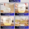 Greek Yogurt Maker with Ultra Fine Mesh Strainer, Lid & 3 Filter Cloths, Ideal for Homemade Dairy Products.