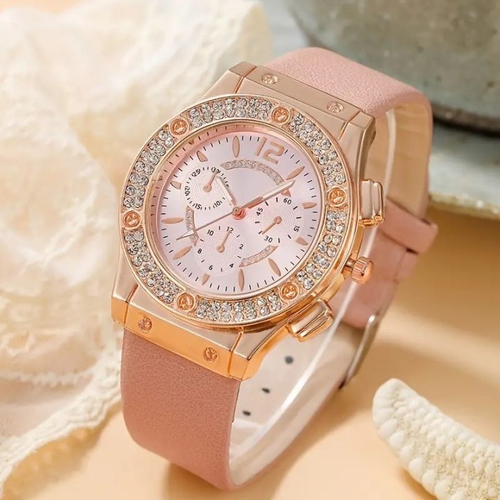 New%202pcs%20Set%20Women%20Watches%20Fashion%20Ladies%20Quartz%20Rhinestone%20Diamond%20Wristwatch%20For%20Girls%20Luxury%20Stylish%20Watch%20-%20Image%202