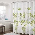 Leaves With Hook Shower Curtains Waterproof Mildew Proof Bathroom Curtains Green Pattern Thicker Partition Curtain Home Decoration.