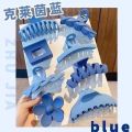 8 Piece  Fashion Solid Colors Elegant Geometric Flower Hair Claw Clips Big Matte Hair Claw Clamps for Woman Girls Thick Hair. 