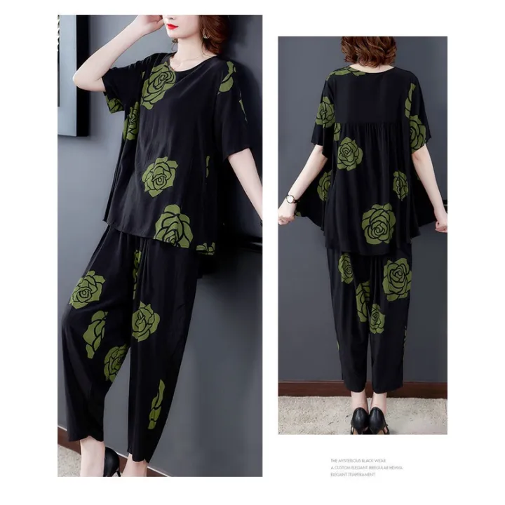 2pcs%20Women%20Casual%20Wanita%20Seluar%20Baju%20Individual%20Set%20Wear%20Top%20and%20Pants%20Lady%20Tracksuit%20Short%20Sleeve%20#2311%20-%20Image%206