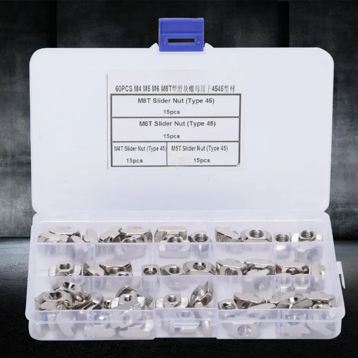 60pcs%20T%20Slot%20Sliding%20Nut%20M4%20M5%20M6%20M8%20Fastener%20Nuts%20for%204545%20Aluminum%20Profiles%20-%20Image%206