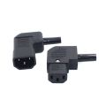 1 Pair/ 2pcs Rewireable Plug Connector For Power Cord Cable Left Angle IEC C13 + C14 Detachable Adapter 125V-250V 90 Degree Plug UL Approval.