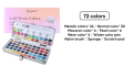 Giorgione G-ZG 72 colors metallic pearlescent solid watercolor paint with water ink brush set with metal box.