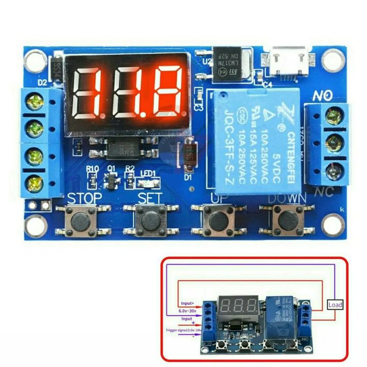 Digital Multifunctional Timer Counter Countdown Delay Trigger Cycle ...