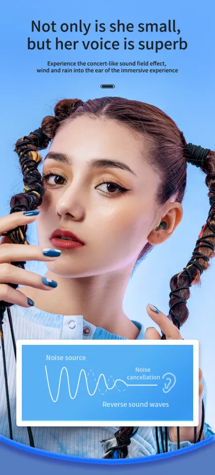 Lesson Invisible New Invisible High Sound Quality Wireless Bluetooth Headset Mini Ultra Sleep Noise Cancelling Work And On