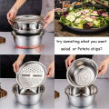 3 in 1 Multipurpose Stainless Steel Grating Basin Thick Stainless Steel Drain Basin Kitchen/Vegetable Cutter  - NR Mart-2024. 