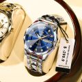 BINBOND Top Brand Luxury Man Wristwatch Waterproof Luminous Date Week Men Watches Stainless Steel Quartz Men's Watch Male reloj.