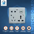 5 Pin Multi Function Universal Wall Switch Socket - Universal Socket.
