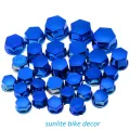 30Pcs/Set Nut Cap for Motorcycle. Nut Bolt Cap Cover for Motorbike Ornamental for any Bike . Blue. 