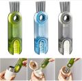 3-in-1 Bottle Cleaner Brush Dirt Removal Vacuum Cup Cleaning Tools Brush for Window Feeder, Mug (Multicolor). 