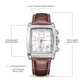 MEGIR Watch Men Business Wristwatch Rectangle Quartz Military Watches Waterproof Luminous Leather Casual Moda Clock Reloj Hombre. 