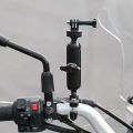 Motowolf 360° Aluminum Motorcycle Handlebar Camera Mount for GoPro Insta360 Osmo and Action Cameras Black 1 Set. 